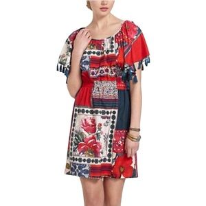 Anthropologie Vanessa Virginia Persian Rose Patchwork Dress Size XS #1970